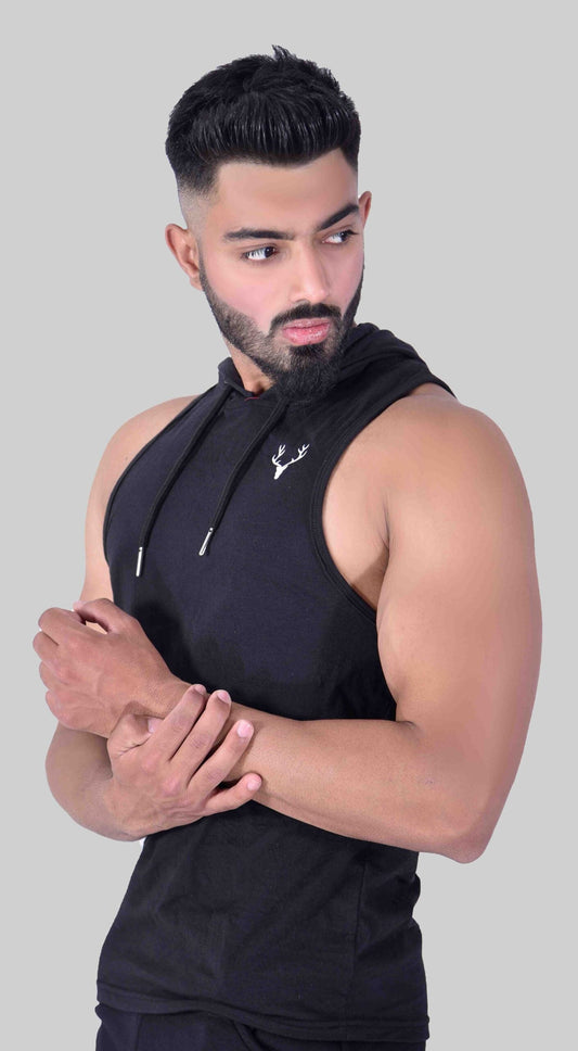 Bold Hooded Tank Top 1.0 (Black) - Stag Clothing