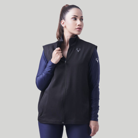 Stag Unisex Sports Sleeveless Jacket (Black) - Stag Clothing