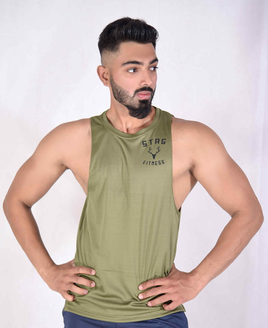 3.0 Metal Tank Top (Olive) - Stag Clothing