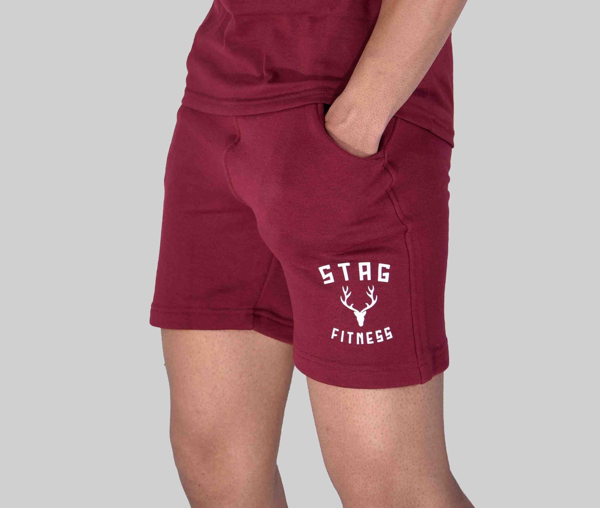 Ultimate Body Building Shorts 2.0 (Burgundy) - Stag Clothing 