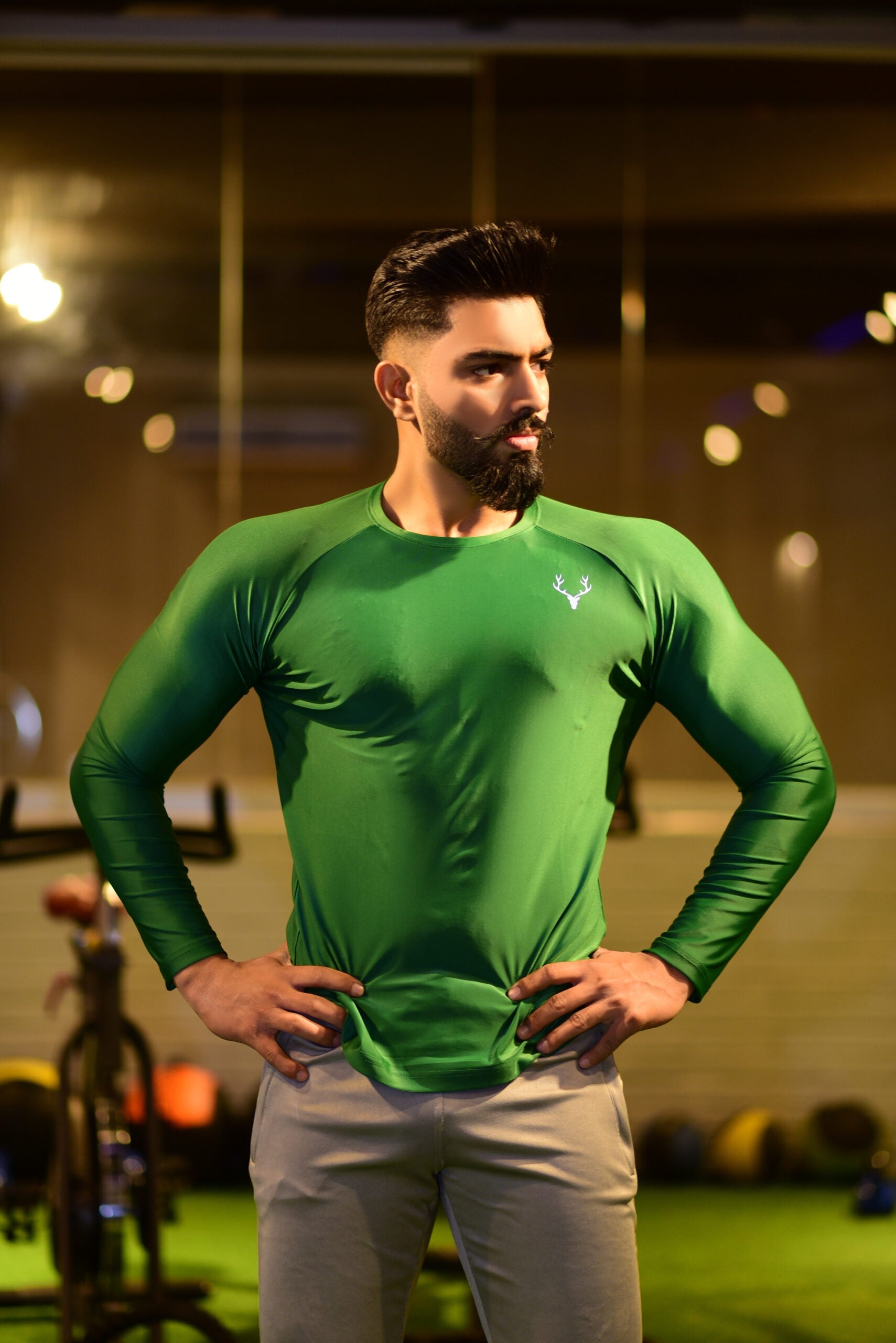 Stag Men Bottle Green Compression Tee - Stag Clothing 