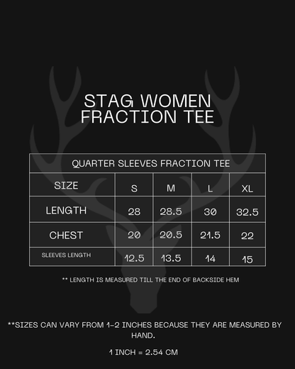 Women Fraction Tee 2.0 (BLUE) - Stag Clothing