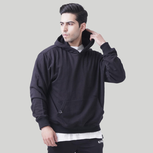 Oversized Rest Day Unisex Hoodie (Black) - Stag Clothing 
