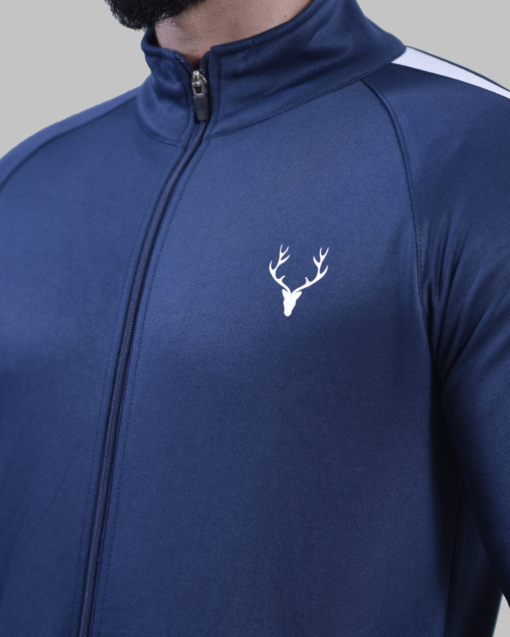 Stag Elite Tracksuit 1.0 (Navy Blue & White) - Stag Clothing