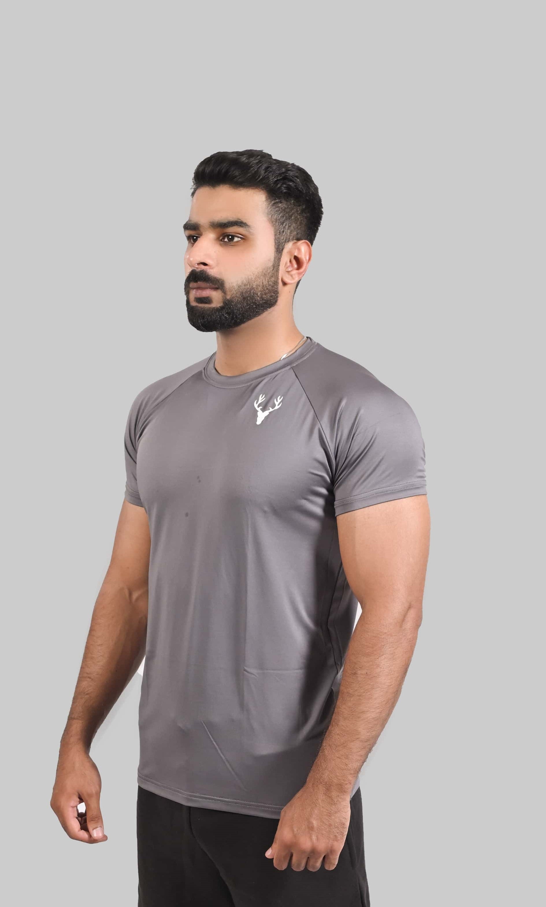 FLEX COMPRESSION TEE 4.0 (CHARCOAL) - Stag Clothing 