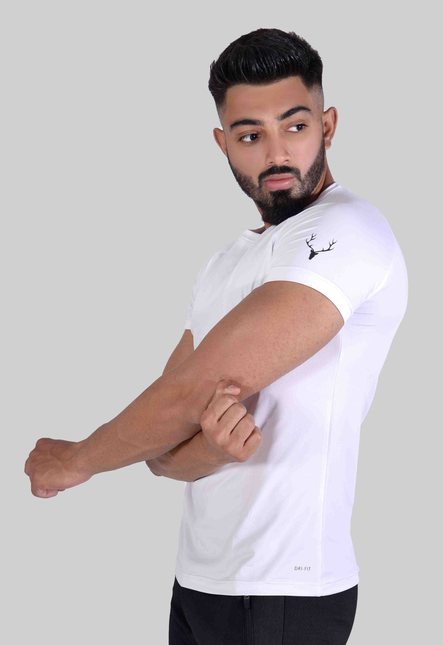 Flex Compression Tee 2.0 (White) - Stag Clothing 