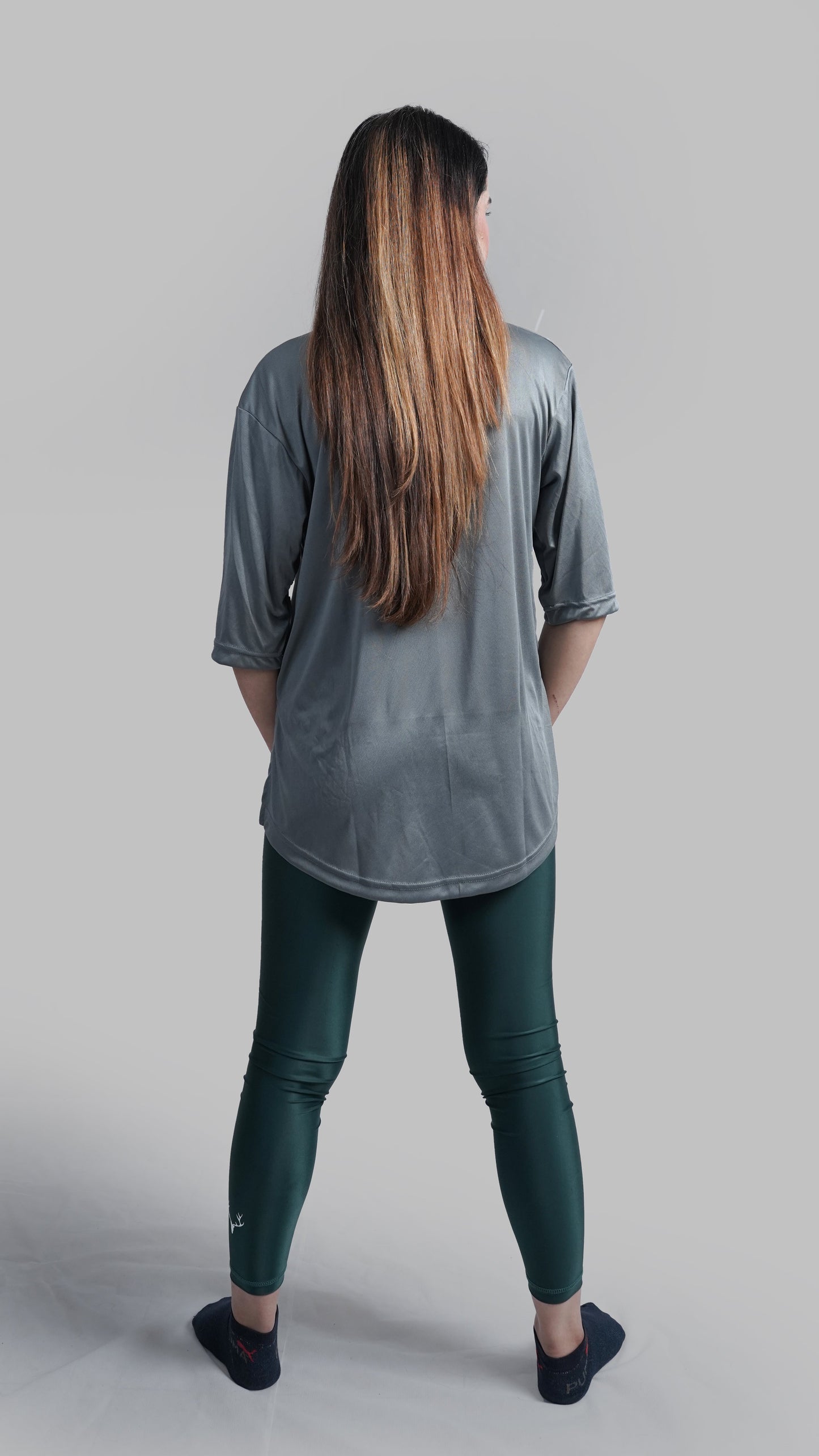 Women Fraction Tee 1.0 (Dark Grey) - Stag Clothing 