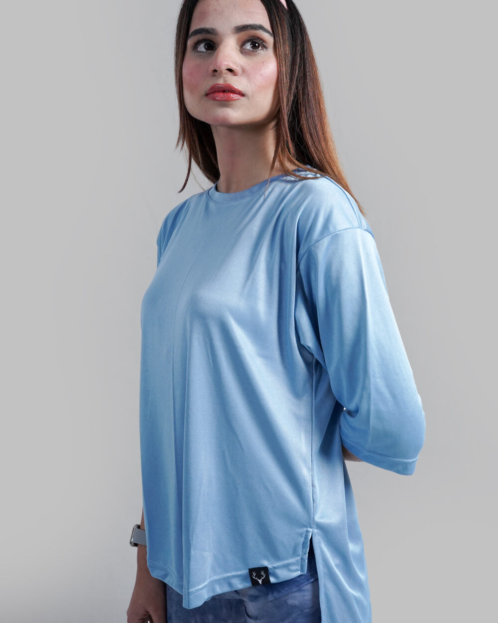 Women Fraction Tee 2.0 (BLUE) - Stag Clothing