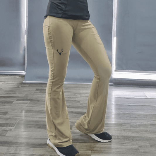 FlareFit Leggings (Khaki) - Stag Clothing 