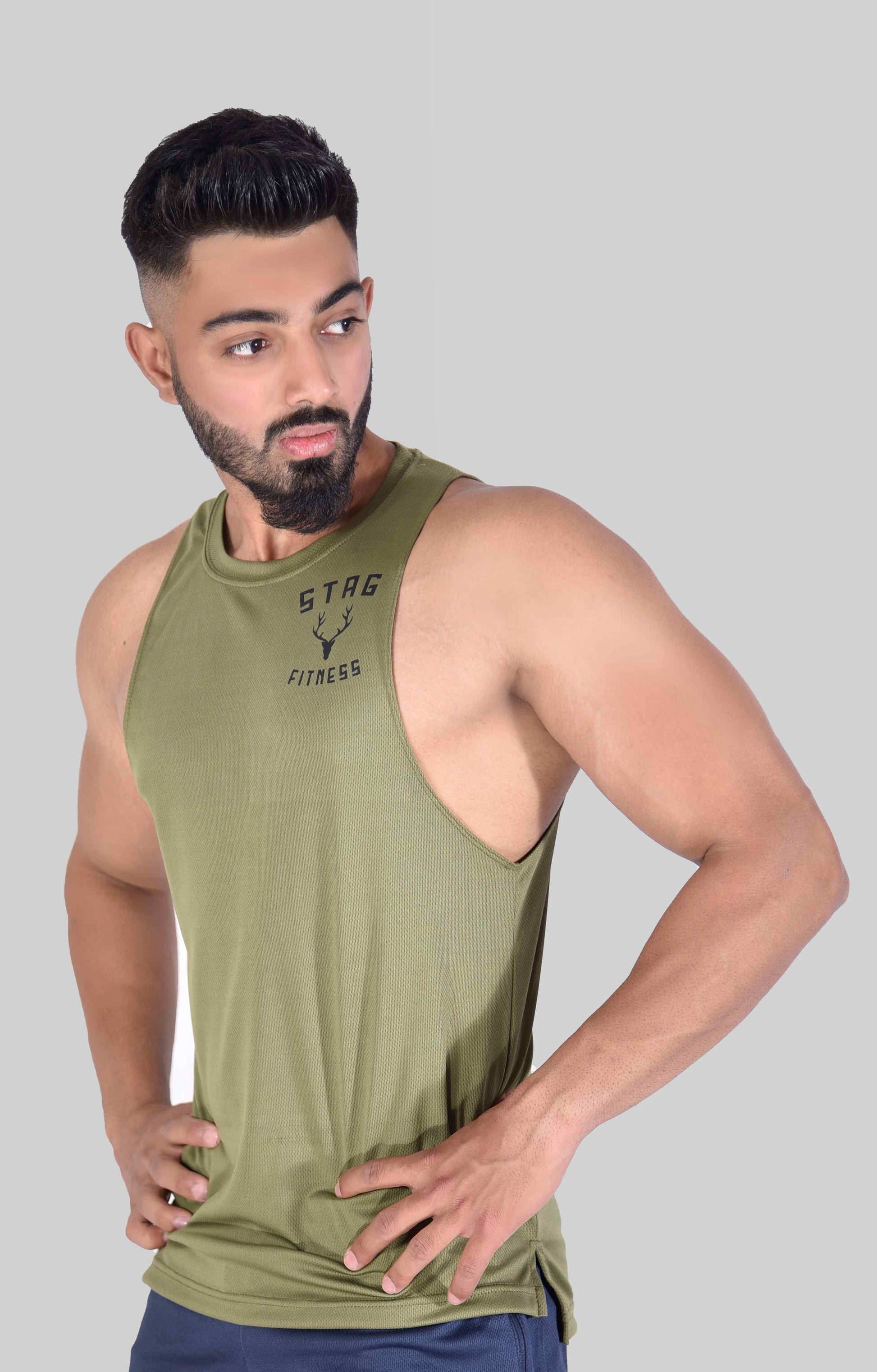3.0 Metal Tank Top (Olive) - Stag Clothing
