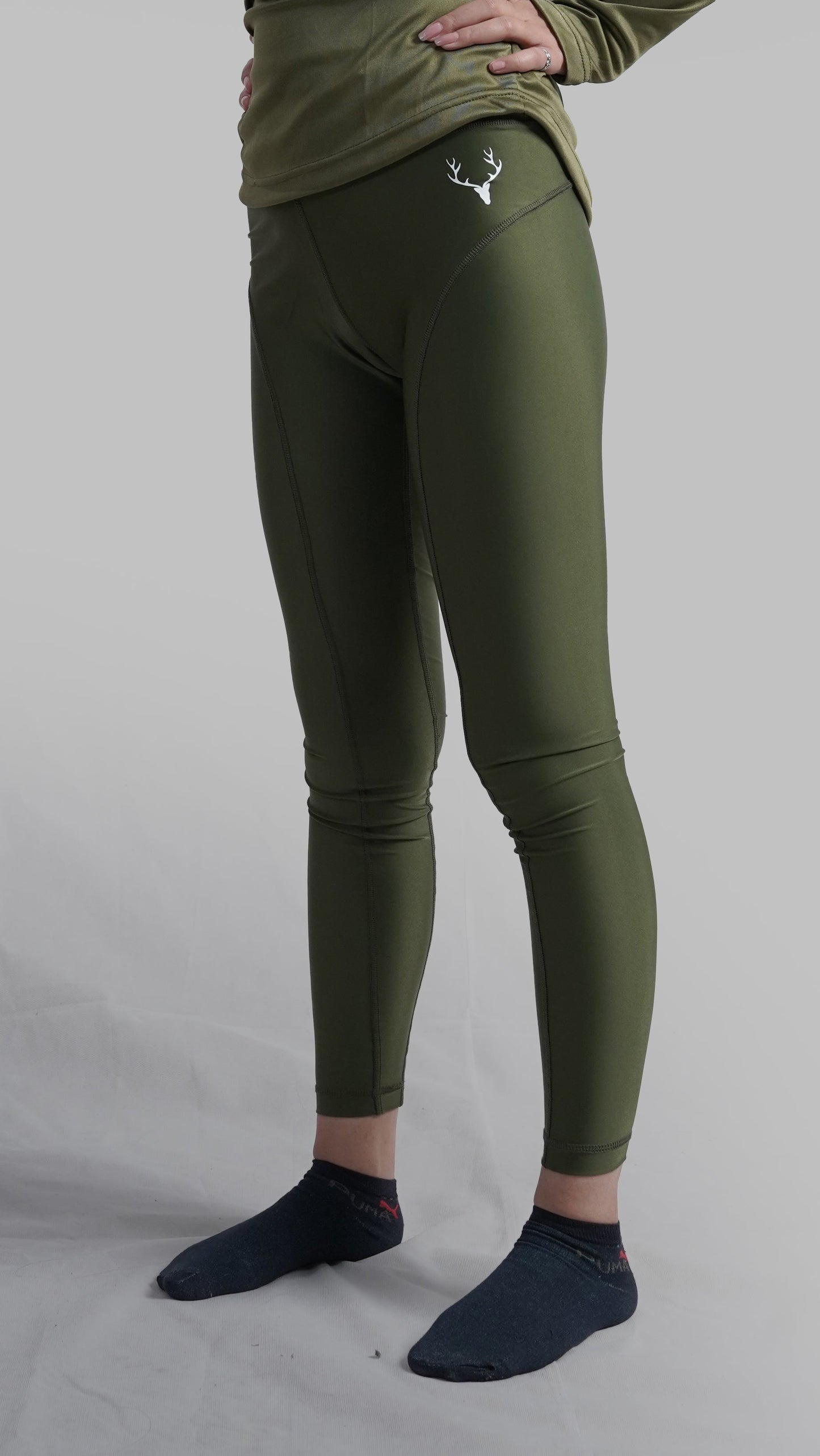 Stag Women Olive Leggings - Stag Clothing 