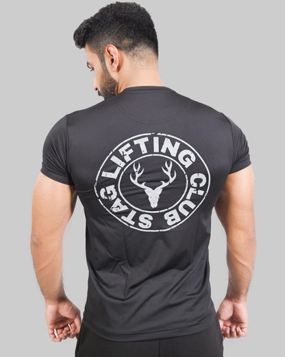 STAG LIFTING CLUB TEE (BLACK) - Stag Clothing 