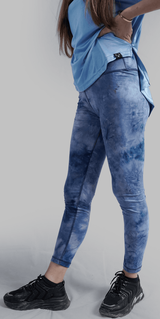 Stag Women Tie and Dye Leggings (BLUE) - Stag Clothing 